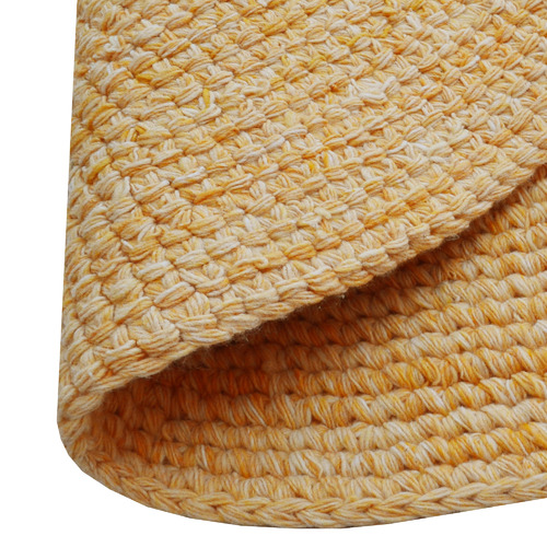 Apricot Orbit Hand-Woven Indoor/Outdoor Round Rug