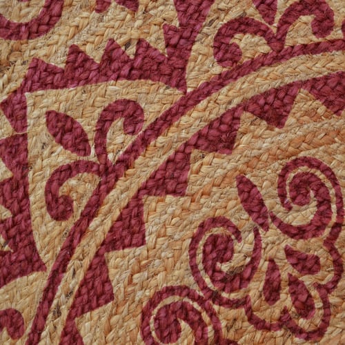 Boulevarde Rugs Red Cuba Hand-Woven Jute Round Rug | Temple & Webster