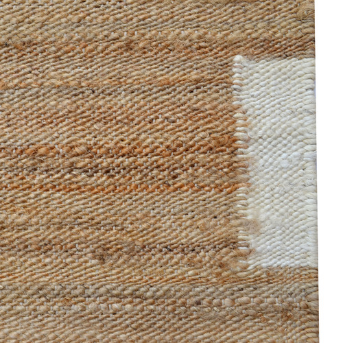 Cream Dash Hand-Woven Jute Rug