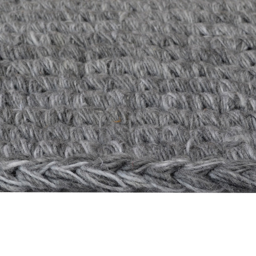 Charcoal Orbit Hand-Woven Indoor/Outdoor Rug