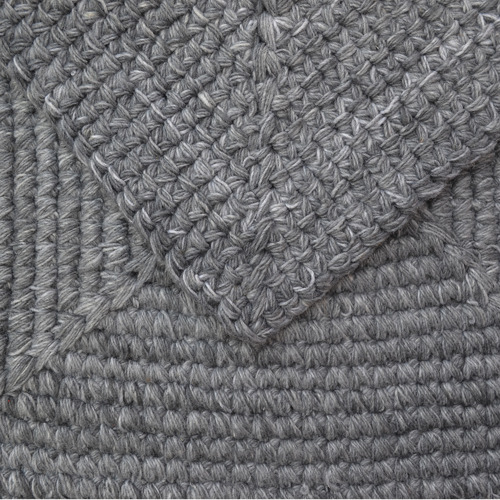 Charcoal Orbit Hand-Woven Indoor/Outdoor Rug
