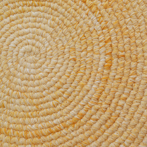 Apricot Orbit Hand-Woven Indoor/Outdoor Round Rug