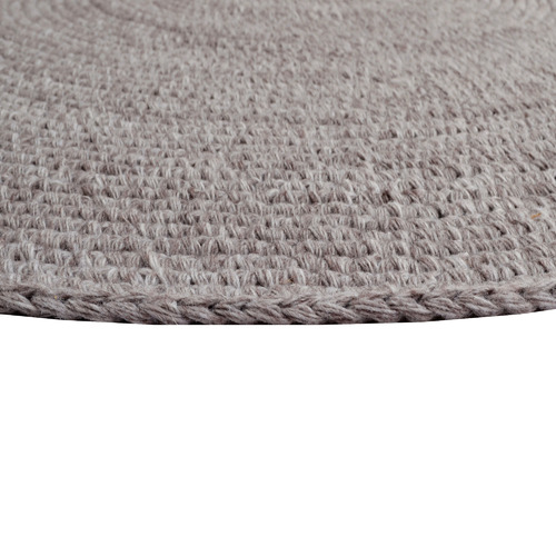 Silver Orbit Hand-Woven Indoor/Outdoor Round Rug