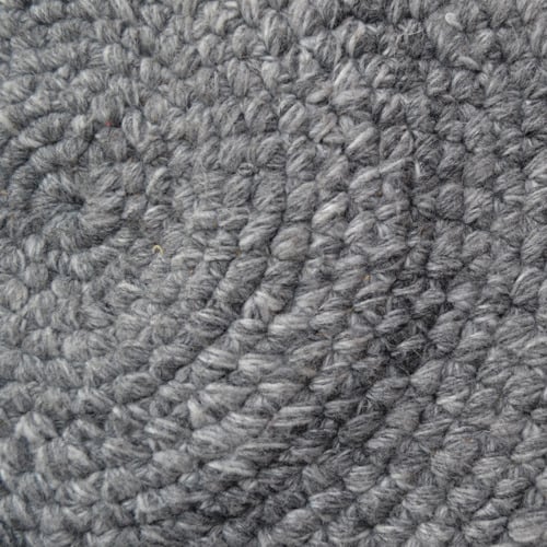 Ash Grey Orbit Hand-Woven Indoor/Outdoor Round Rug