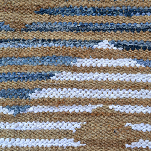 Denim Jamaica Hand-Woven Cotton & Jute Rug