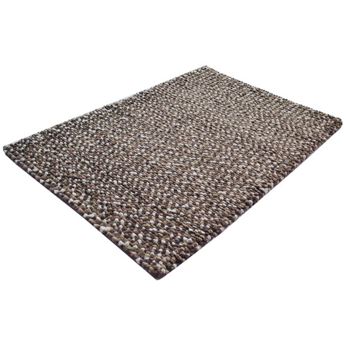 Brown-Jelly-Bean-Felted-Wool-Blend-Rug