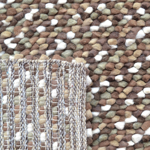 Brown-Jelly-Bean-Felted-Wool-Blend-Rug