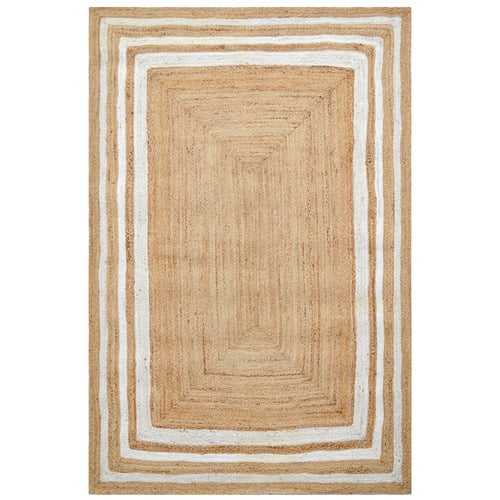 RugClub Natural Ivory Fiji Hand-Woven Jute Rug | Temple & Webster