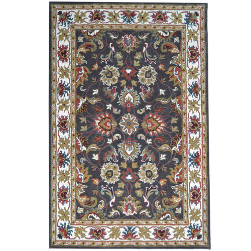 Grey-and-Cream-Vicco-Kashan-Wool-Blend-Rug-HTKASH002GRYCRM