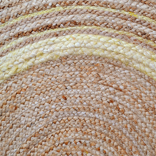 Natural & Ivory Ripple HandWoven Round Rug Temple & ster