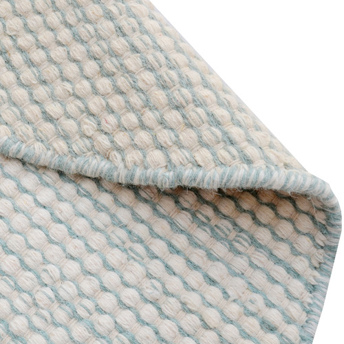 Aqua Boondi Hand-Woven Wool Round Rug