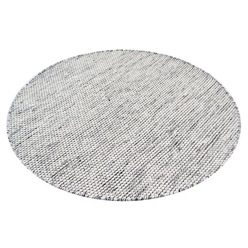 Boulevarde Rugs Black Boondi HandWoven Wool Round Rug Temple & ster