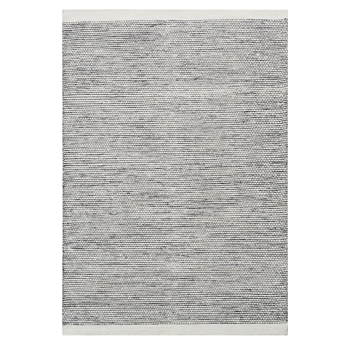Black Boondi Hand-Woven Wool Rug