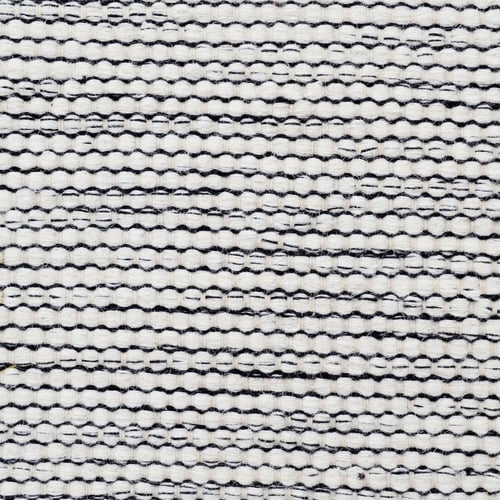 Black Boondi Hand-Woven Wool Rug