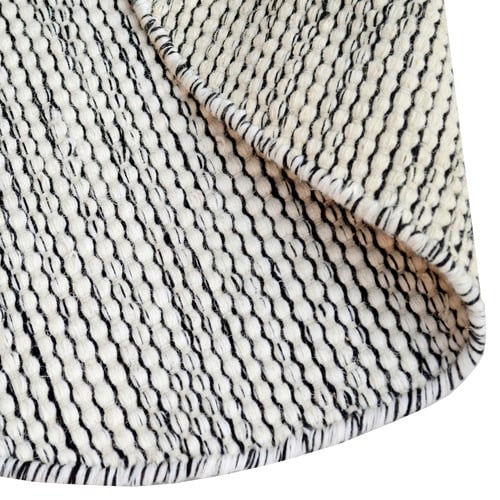 Boulevarde Rugs Black Boondi HandWoven Wool Round Rug Temple & ster