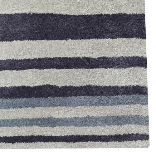 Multi-Colour Striped Hand-Tufted Wool Runner