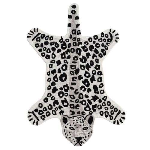 Kids' Snow Leopard Hand-Tufted Wool Rug