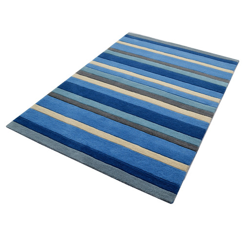 Boulevarde Rugs Blue Xylo HandTufted Wool Rug Temple & ster