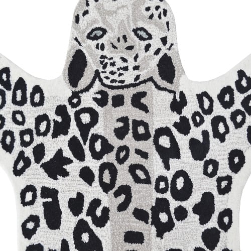 Kids' Snow Leopard Hand-Tufted Wool Rug