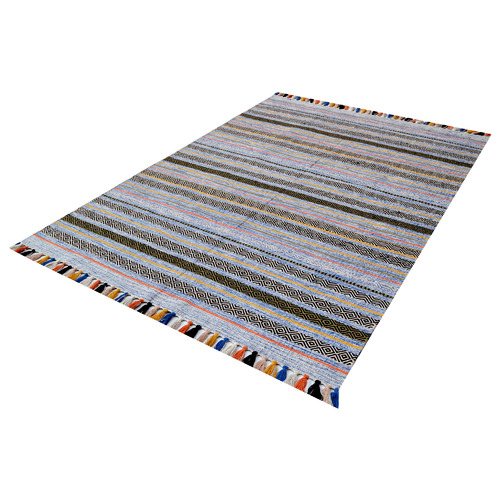 Multi-Colour Varya Hand-Woven Cotton Rug