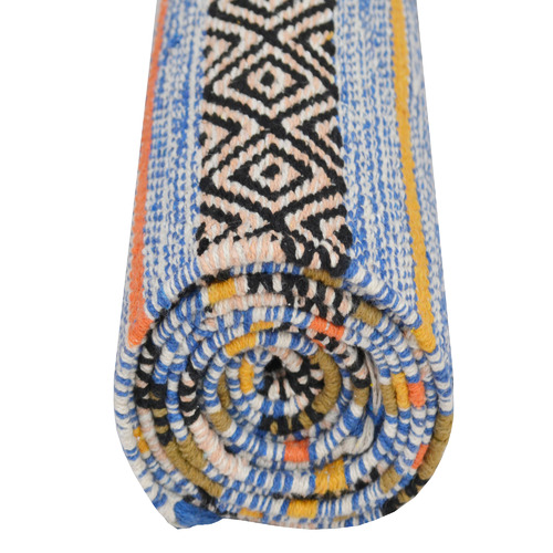 Multi-Colour Varya Hand-Woven Cotton Rug