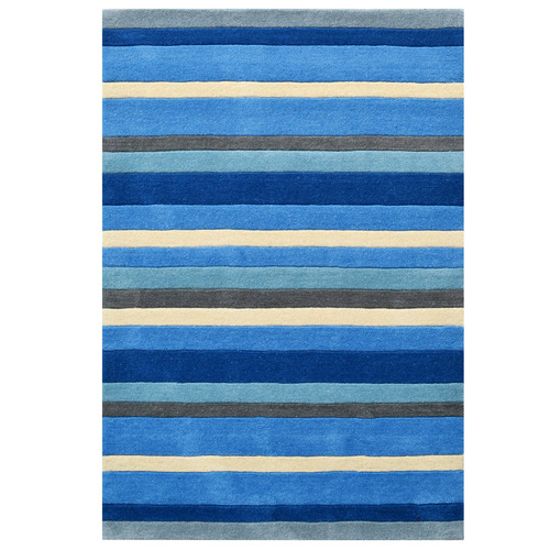 Boulevarde Rugs Blue Xylo HandTufted Wool Rug Temple & ster