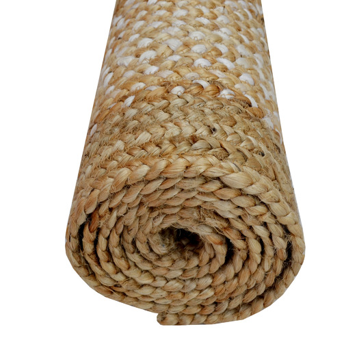 Boulevarde Rugs Natural Border HandWoven Jute Rug Temple & ster