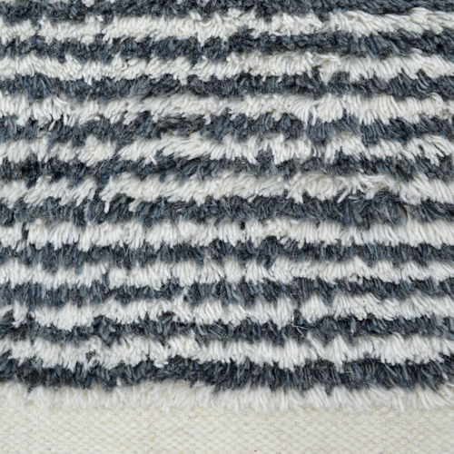 Ivory & Charcoal Indra Wool Rug