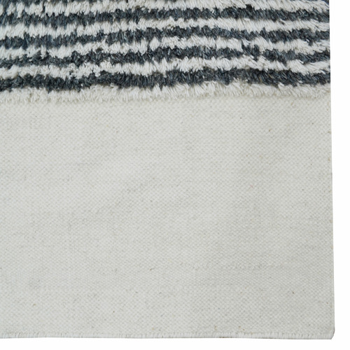 Ivory & Charcoal Indra Wool Rug