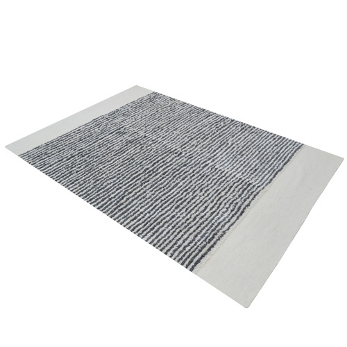 Ivory & Charcoal Indra Wool Rug