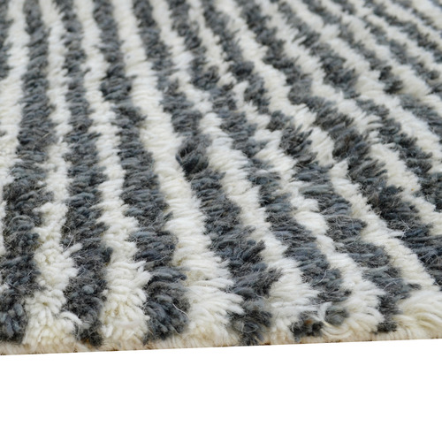 Ivory & Charcoal Indra Wool Rug