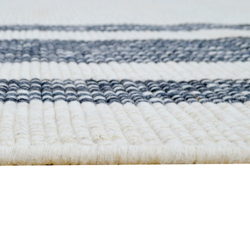 Ivory & Charcoal Agni Wool Rug