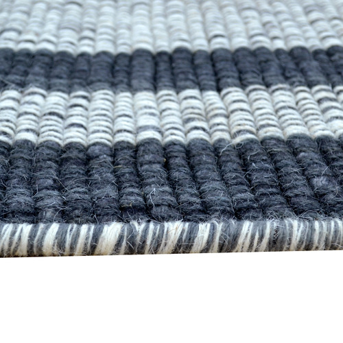 Charcoal & Ivory Agni Wool Rug
