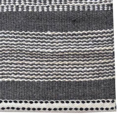 Boulevarde Rugs Charcoal Lima Hand-woven Wool & Jute Rug 