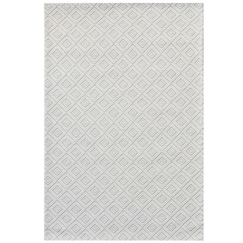 Ivory Geo Hand-Woven Wool Rug