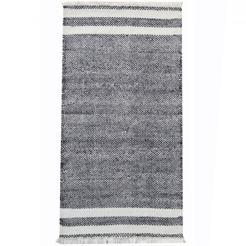 Charcoal Richmond Hand-Woven Reversible Rug