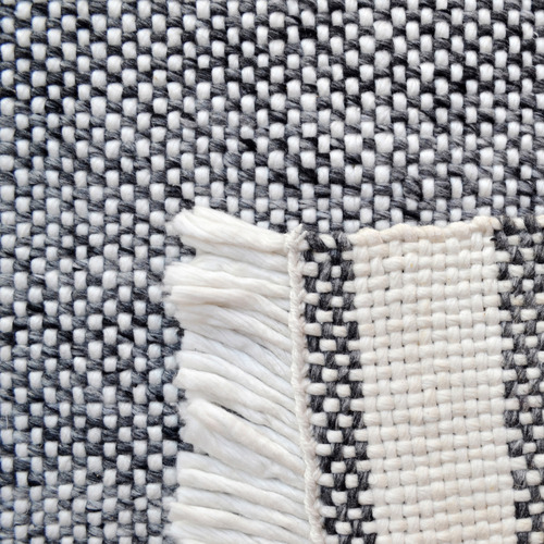 Charcoal Richmond Hand-Woven Reversible Rug