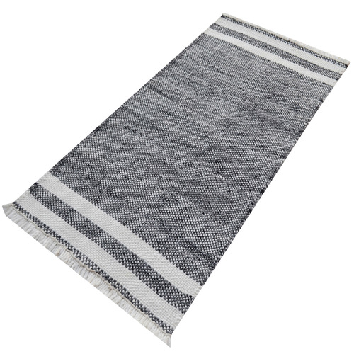Charcoal Richmond Hand-Woven Reversible Rug