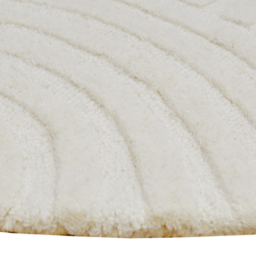 Ivory Pavi Hand-Tufted Wool Round Rug