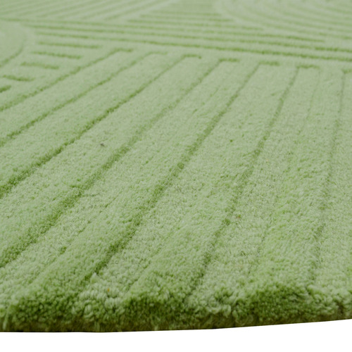 Pista Green Pavi Hand-Tufted Wool Round Rug
