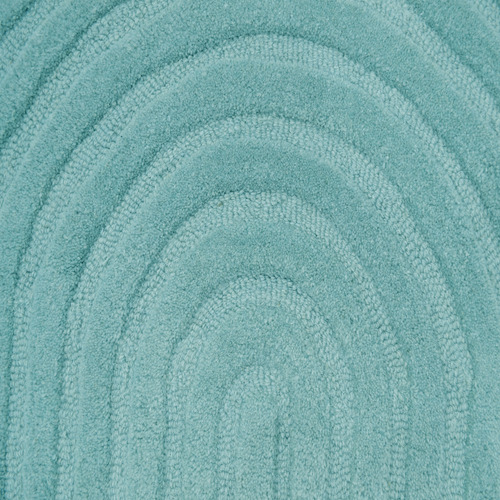 Cashmere Blue Pavi Hand-Tufted Wool Round Rug