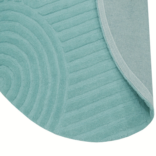Cashmere Blue Pavi Hand-Tufted Wool Round Rug