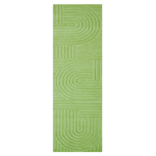 Pista Green Pavi Hand-Tufted Wool Runner