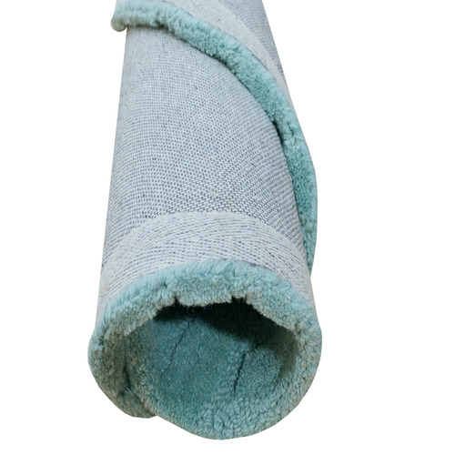Cashmere Blue Pavi Hand-Tufted Wool Round Rug