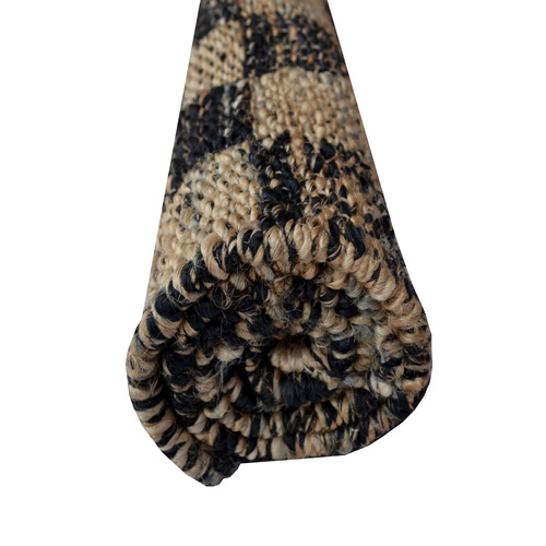 Black Natural Lazlo Hand-Woven Jute Rug