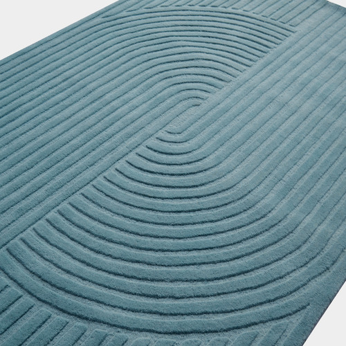 Cashmere Blue Lister Hand-Woven Rug