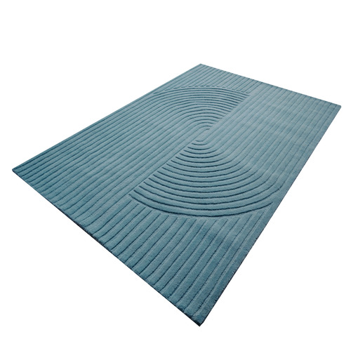 Cashmere Blue Lister Hand-Woven Rug