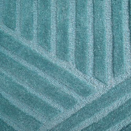 Teal Illusion Hand-Tufted Wool Rug