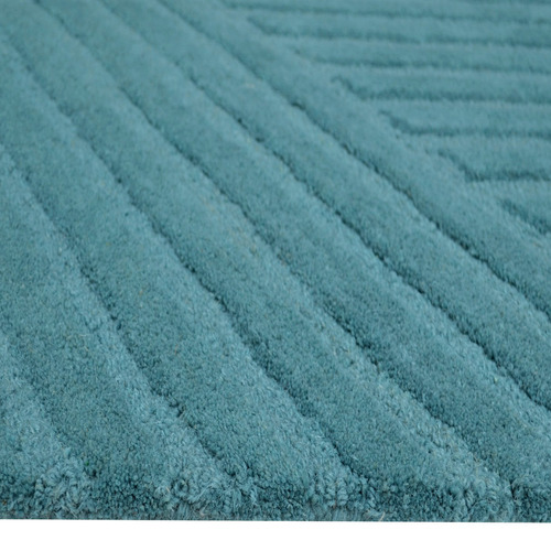 Teal Illusion Hand-Tufted Wool Rug