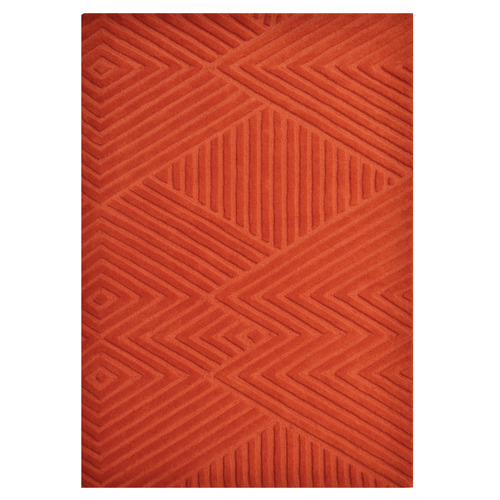 Rust Illusion Hand-Tufted Wool Rug